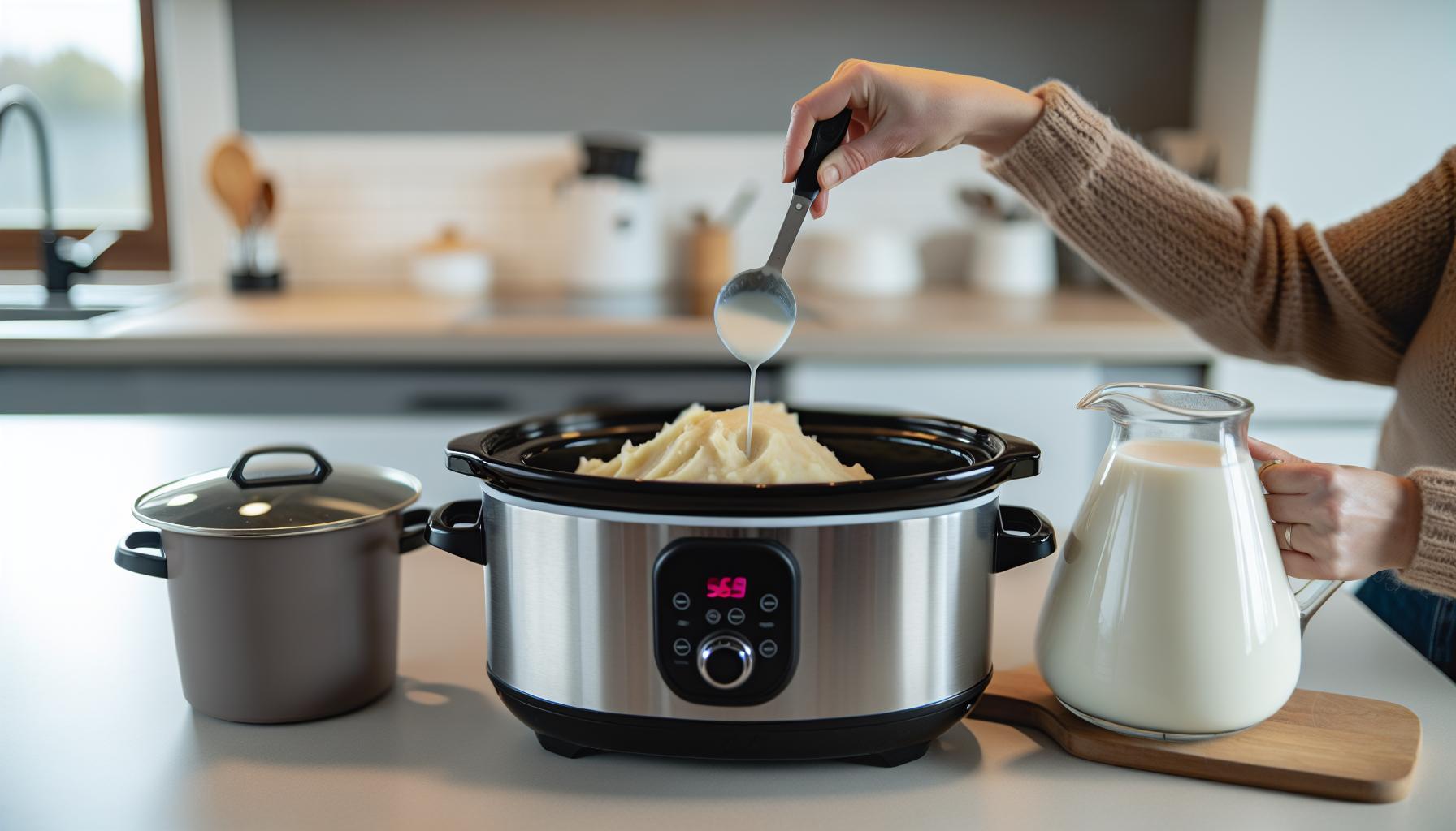 How To Keep Mashed Potatoes Warm In A Slow Cooker Lump Free 6 How to Adjust Consistency When Mashed Potatoes Thickens in the Slow Cooker