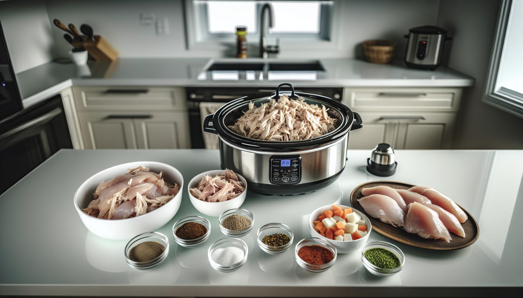 How to Make Shredded Chicken in Slow Cooker (3-Ingredient Wonder) 4 Step-by-Step Guide to Perfect Slow Cooker shredded Chicken
