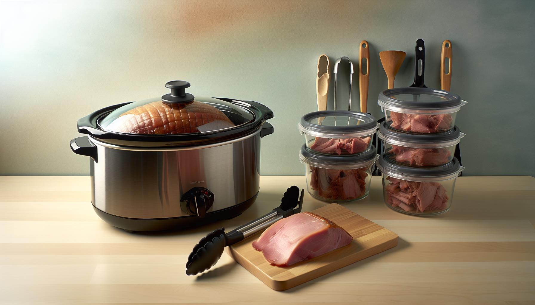 Storing and Reheating Ham Cooked with ⁣Water in Slow Cooker