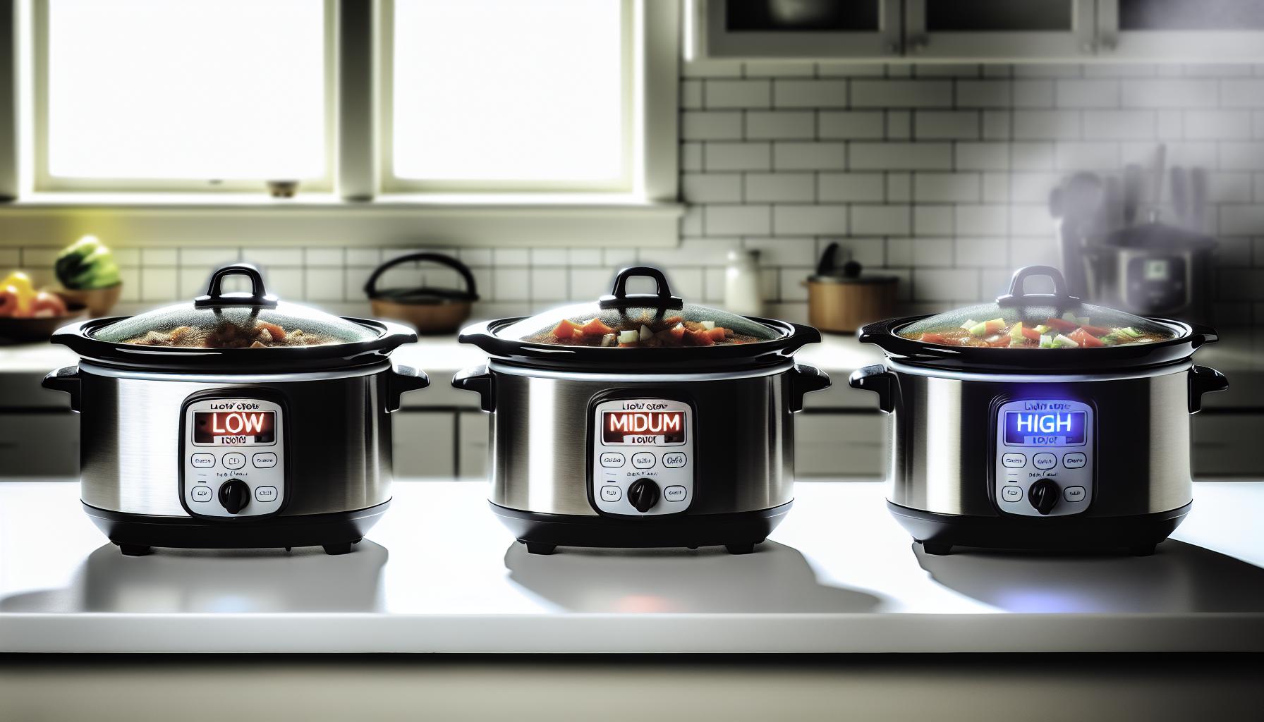 Understanding Low, Medium, and High Settings⁢ on Slow Cookers