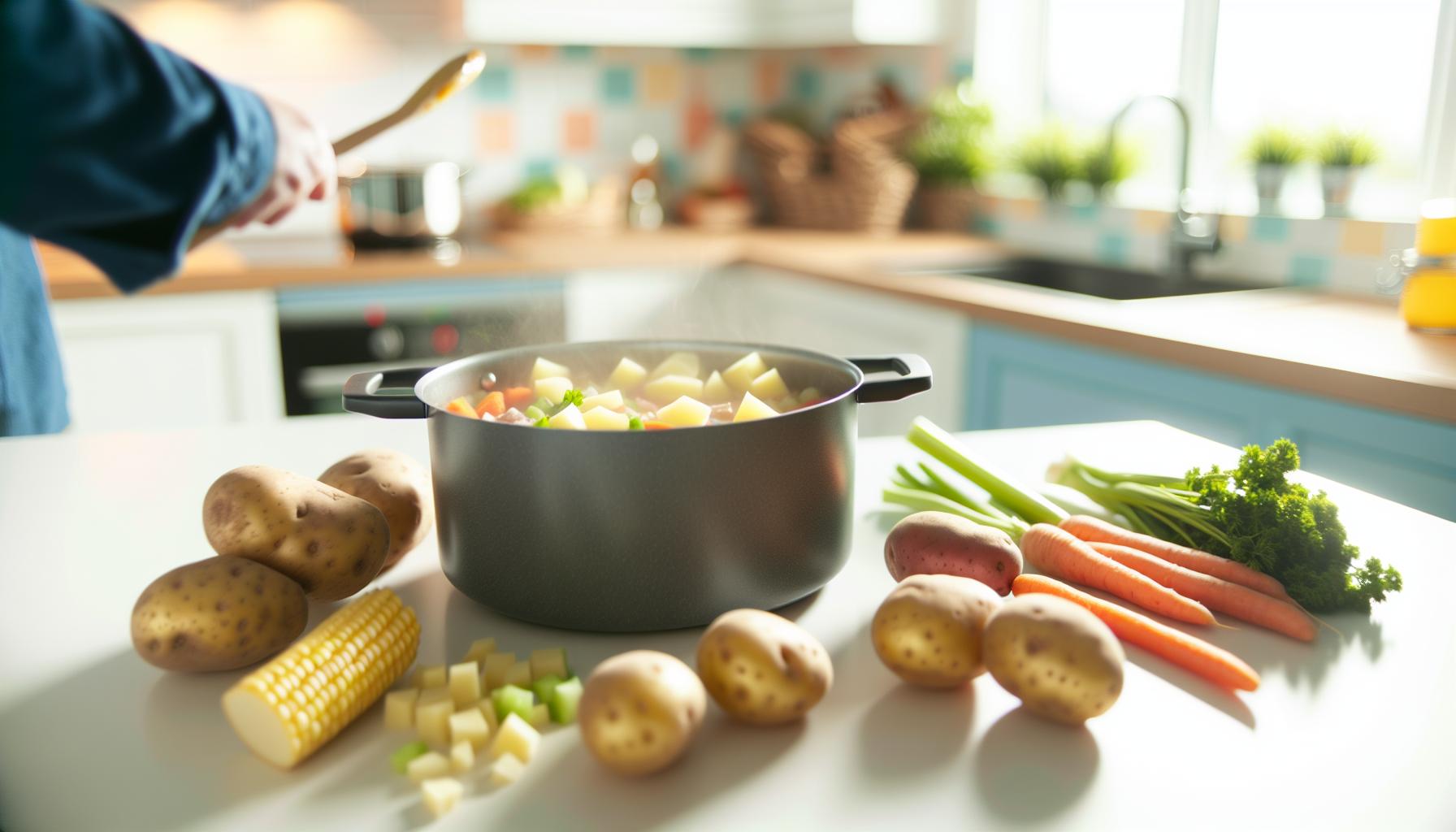 Using Potatoes and Vegetables to Naturally Thicken Stew