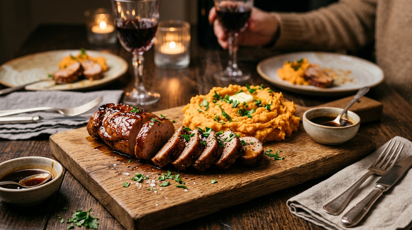 Slow Cooker Coca-Cola Pork for Two: Sweet & Savory Small-Batch Masterclass (AI Generated Image)