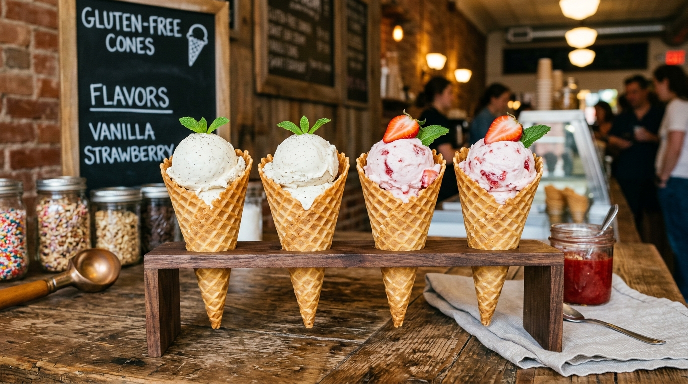 Gluten-Free Wafer Cones: Top Store Brands & Crispy Homemade Recipe Guide (AI Generated Image)