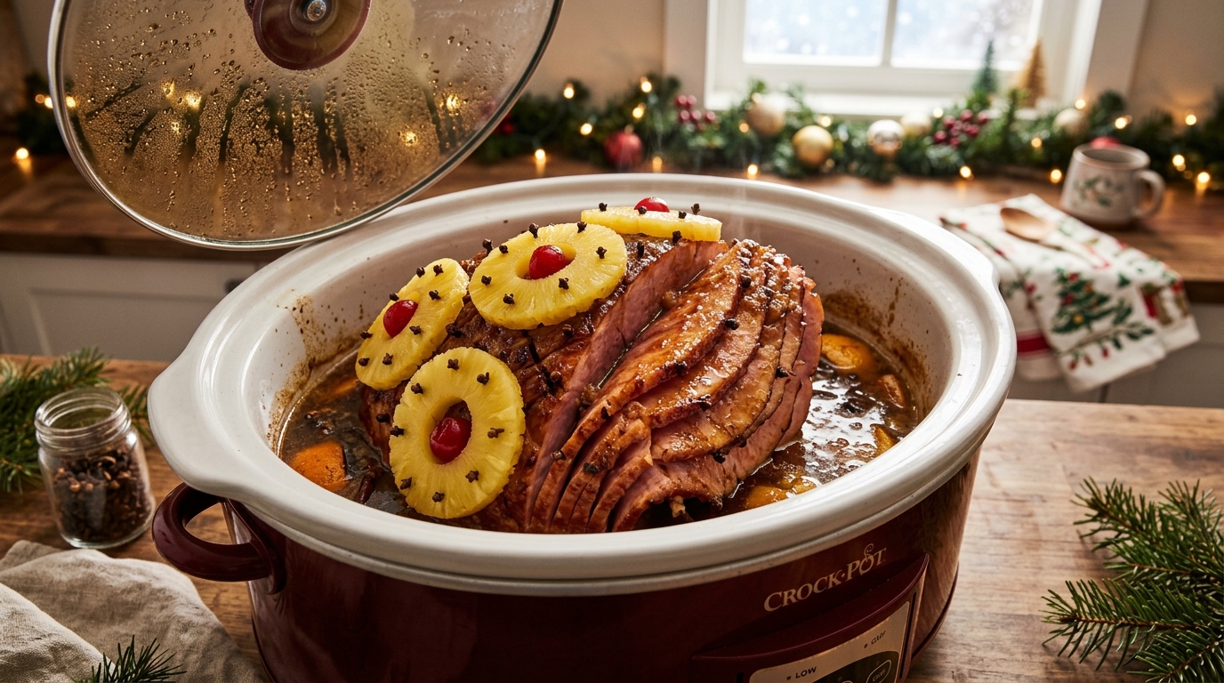How Much Water to Cook Ham in Slow Cooker: The Exact Liquid Guide for Juicy Spiral Ham (AI Generated Image)