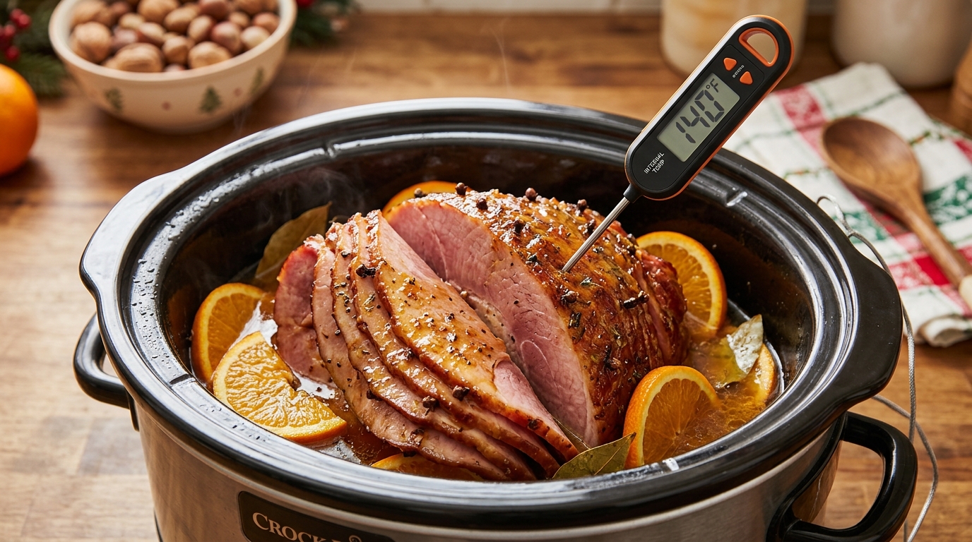 How Long to Cook Ham in Slow Cooker: Exact Time, Temp & Weight Guide (AI Generated Image)