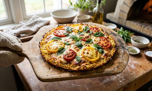 Spaghetti Squash Crust: The Ultimate Crispy Gluten-Free Pizza Recipe (AI Generated Image)