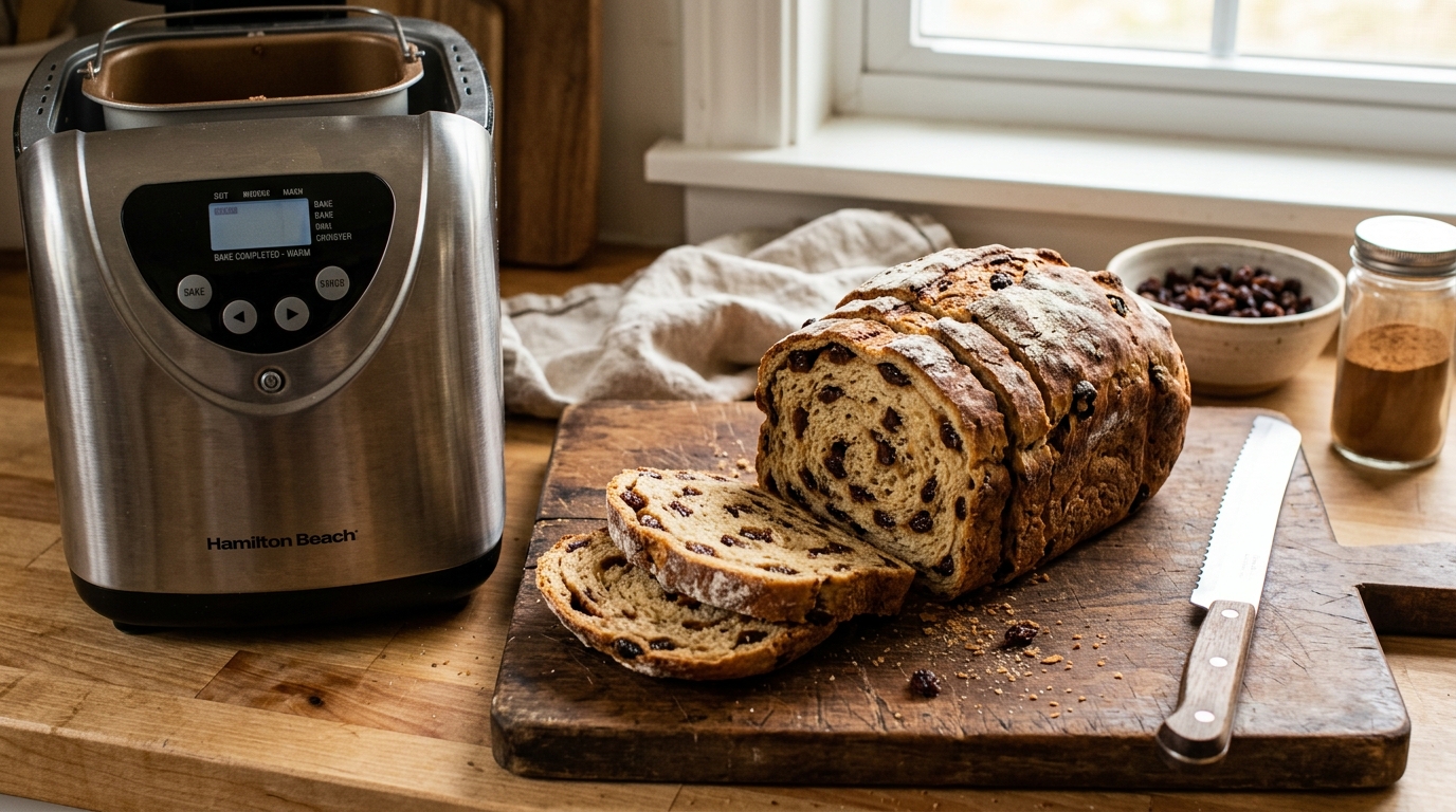 Sugarless Raisin Bread in Bread Machine: Soft, Naturally Sweetened Recipe (AI Generated Image)