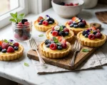 Elegant gluten-free berry and lemon tartlets (AI Generated Image)
