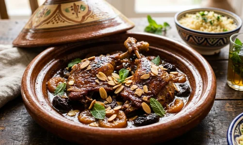 Tender Slow Cooker Duck Legs with Apricots and Prunes: A Moroccan-Inspired Feast 4 wp media sabrinassinlesssecrets com 4f604345 (AI Generated Image)
